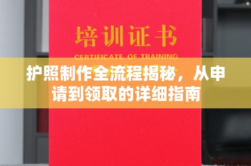瑞昌护照制作全流程揭秘，从申请到领取的详细指南